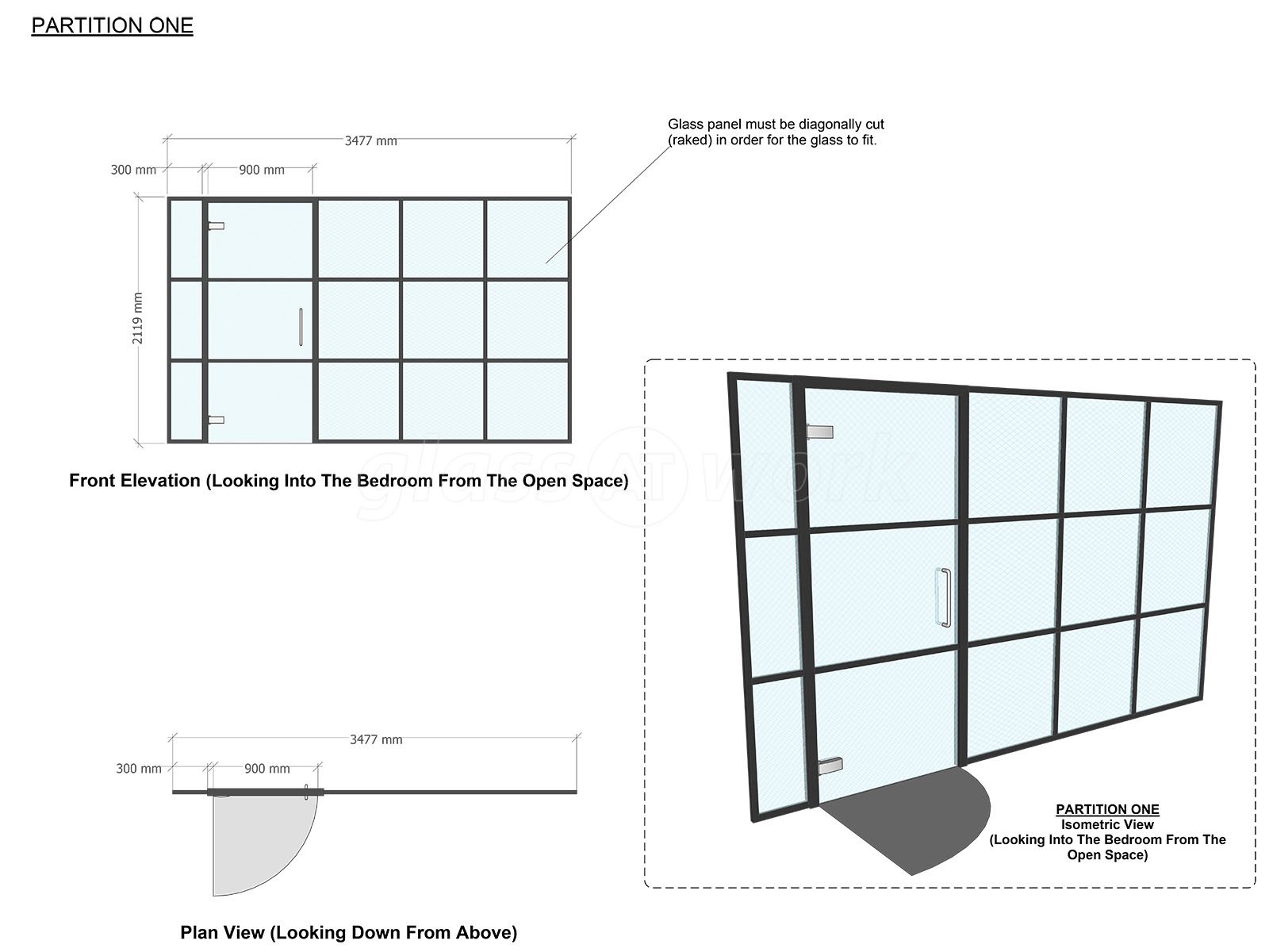 Glass Partitions at Residential Project (Acton, London): T-Bar Slimline ...